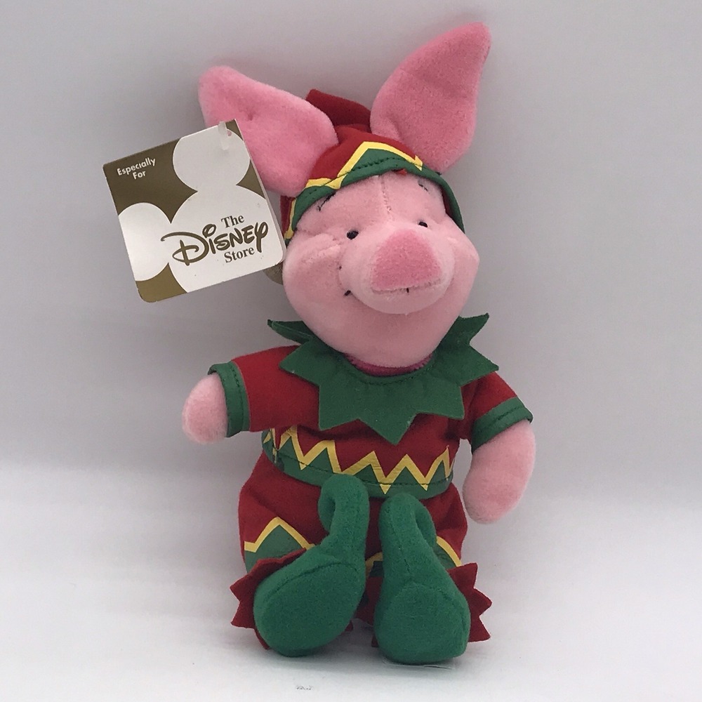 NWT The Disney Store ELF PIGLET  9‎ Inch Disney Bean Bag Plush Winnie the Pooh